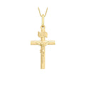9K Yellow Gold Crucifix Pendant