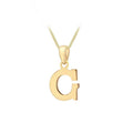 9K Yellow Gold 'G' Initial Pendant