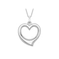 9K White Gold Heart Pendant