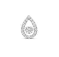 9K White Gold 0.25ct Diamond Pear Shape Pendant