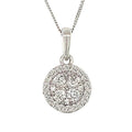 9K White Gold 0.30ct Diamond Pendant