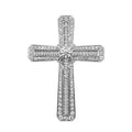 9K White Gold 1.56ct Diamond Cross Pendant