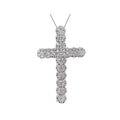 18K White Gold 1.65ct Diamond Cross Pendant