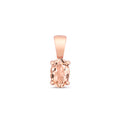 9K Rose Gold Oval Morganite Pendant