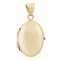 9K Yellow Gold Plain Oval Locket