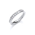 3mm Full Et Rd/bril. CZ Silver Ring