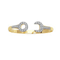 9K Yellow Gold Children's Cubic Zirconia Spanner Bangle