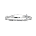 9K White Gold Children's Expandable Cross Bangle