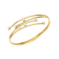 9K Yellow Gold Cubic Zirconia Star Streak Bangle