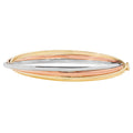 9K 3 Colour Gold Twist Bangle