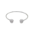 9K White Gold Babies Diamond Cluster Bangle