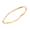 9K Yellow Gold Shallow Twist Bangle