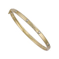 9K Yellow Gold Cubic Zirconia Studded Bangle
