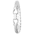Sterling Silver Loop Catch Twist Bangle For Men