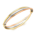 9K 3 Colour Gold Russian Bangle