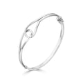 9K White Gold Gold Stirrup Bangle