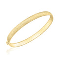 18K Yellow Gold Textured Bangle