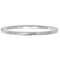 Sterling Silver Round Diamond Cut Bangle