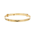 9K Yellow Gold Diamond Cut Expandable Babies Bangle