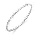 9K White Gold Hinged Bangle