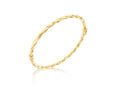 9K Yellow Gold Faceted Bangle