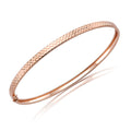 9K Rose Gold Slim Faceted Bangle