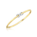 9K 2 Colour Gold Infinity Bangle