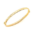 9K Yellow Gold 4.5mm Twist Bangle