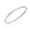 9K White Gold 3.5mm Oval-Tube Bangle