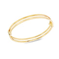 9K Yellow Gold Double Square Tube Bangle