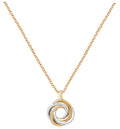 9ct Yellow and White Gold Ring Pendant Necklace