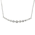 18K White Gold Round Diamonds Necklace