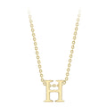 9K Yellow Gold Plain 'H' Initial Pendant