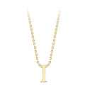 9K Yellow Gold Plain 'I' Initial Pendant