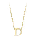 9K Yellow Gold Plain 'D' Initial Pendant