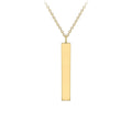 9K Yellow Gold Vertical Bar Adjustable Necklace