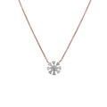 18K Rose Gold 0.30ct Diamond Snowflake Necklace