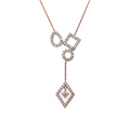 18K Rose Gold Diamond Shapes Necklace