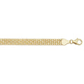 9K Yellow Gold Flat Woven Bracelet 7.5"