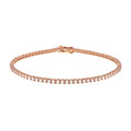 9K Rose Gold Cubic Zirconia Tennis Bracelet 7.5"