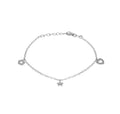 Sterling SIlver Cubic Zirconia Charm Bracelet