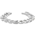 Sterling Silver Textured Curb Chain Bracelet 8.5"