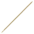 9K Yellow Gold Brick Bracelet 7.25"