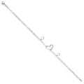 Sterling Silver Heart Charm Bracelet 10"