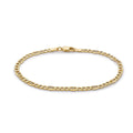 9K Yellow Gold 3.5mm Rambo Chain Bracelet 7.5"