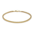 9K Yellow Gold 3mm Spiga Chain Bracelet 7.5"