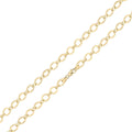 9K Yellow Gold Flat Oval Link Bracelet 7.5"