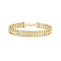 9K Yellow Gold 9mm Double-Curb Chain Bracelet /7.5"