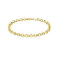 9K Yellow Gold 160 Hollow Round Belcher Bracelet