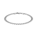 9K White Gold Hollow 6-Sided Curb Chain Bracelet /7.5"